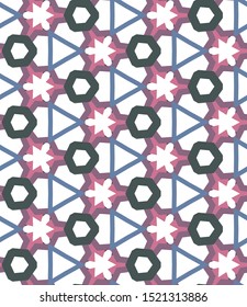 Seamless geometric ornamental vector pattern. Abstract background