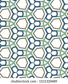 Seamless geometric ornamental vector pattern. Abstract background