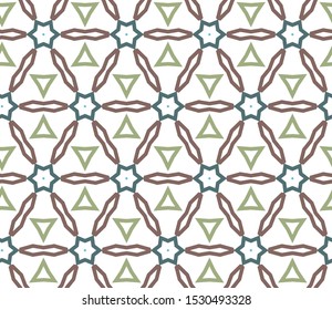 Seamless geometric ornamental vector pattern. Abstract background
