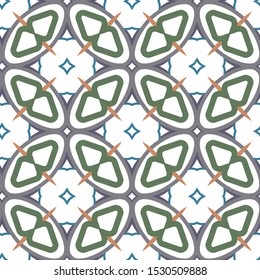 Seamless geometric ornamental vector pattern. Abstract background