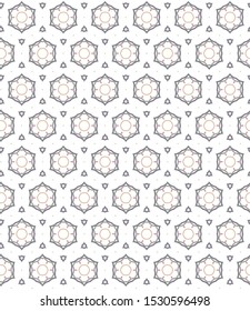 Seamless geometric ornamental vector pattern. Abstract background