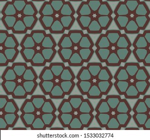 Seamless geometric ornamental vector pattern. Abstract background