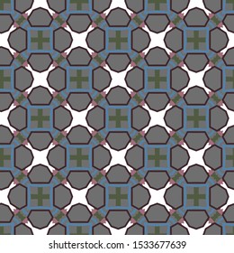 Seamless geometric ornamental vector pattern. Abstract background