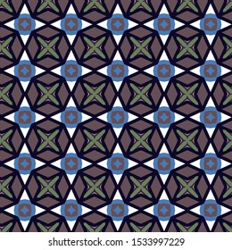 Seamless geometric ornamental vector pattern. Abstract background