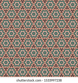 Seamless geometric ornamental vector pattern. Abstract background