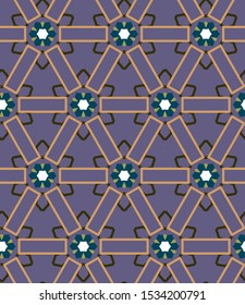 Seamless geometric ornamental vector pattern. Abstract background