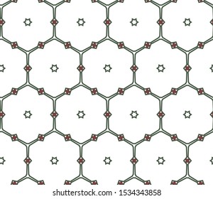 Seamless geometric ornamental vector pattern. Abstract background