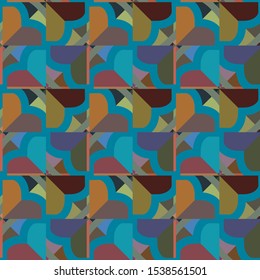 Seamless geometric ornamental vector pattern. Abstract background