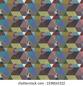 Seamless geometric ornamental vector pattern. Abstract background