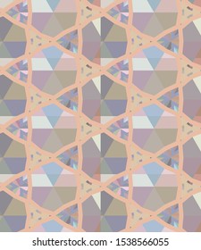 Seamless geometric ornamental vector pattern. Abstract background