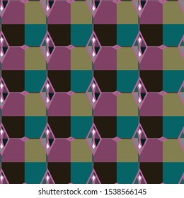 Seamless geometric ornamental vector pattern. Abstract background