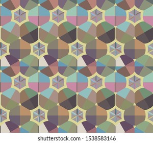 Seamless geometric ornamental vector pattern. Abstract background