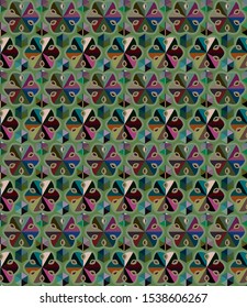 Seamless geometric ornamental vector pattern. Abstract background