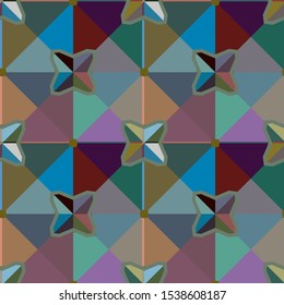 Seamless geometric ornamental vector pattern. Abstract background