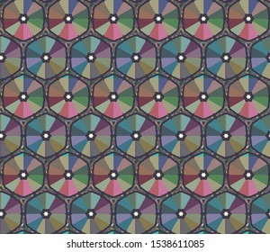 Seamless geometric ornamental vector pattern. Abstract background