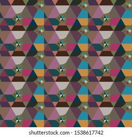 Seamless geometric ornamental vector pattern. Abstract background