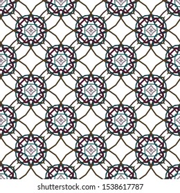 Seamless geometric ornamental vector pattern. Abstract background