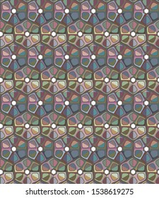 Seamless geometric ornamental vector pattern. Abstract background