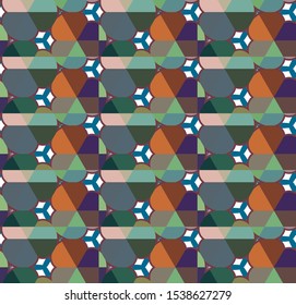 Seamless geometric ornamental vector pattern. Abstract background