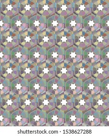 Seamless geometric ornamental vector pattern. Abstract background