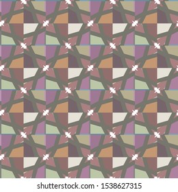 Seamless geometric ornamental vector pattern. Abstract background