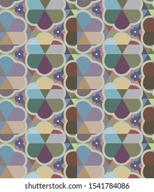 Seamless geometric ornamental vector pattern. Abstract background