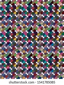 Seamless geometric ornamental vector pattern. Abstract background