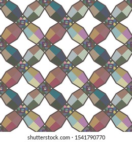 Seamless geometric ornamental vector pattern. Abstract background