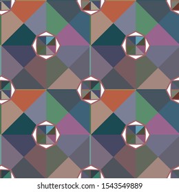 Seamless geometric ornamental vector pattern. Abstract background