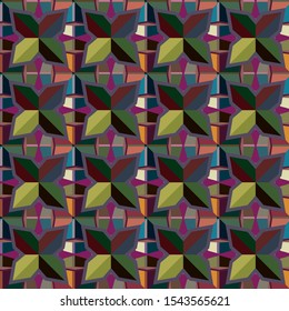 Seamless geometric ornamental vector pattern. Abstract background