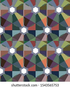 Seamless geometric ornamental vector pattern. Abstract background