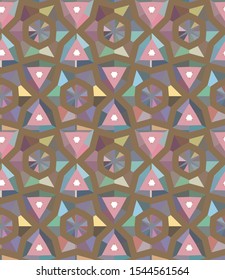 Seamless geometric ornamental vector pattern. Abstract background