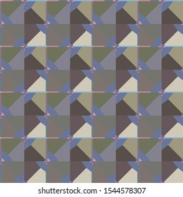 Seamless geometric ornamental vector pattern. Abstract background