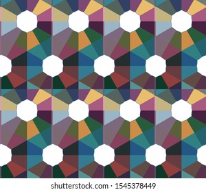 Seamless geometric ornamental vector pattern. Abstract background