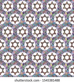 Seamless geometric ornamental vector pattern. Abstract background