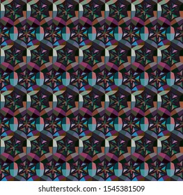 Seamless geometric ornamental vector pattern. Abstract background