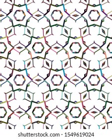 Seamless geometric ornamental vector pattern. Abstract background
