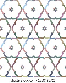 Seamless geometric ornamental vector pattern. Abstract background