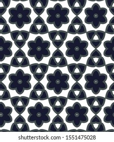 Seamless geometric ornamental vector pattern. Abstract background