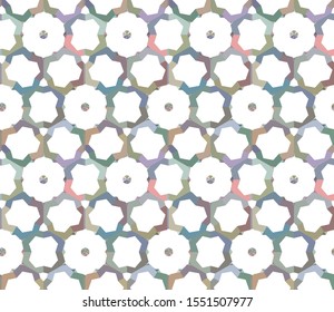 Seamless geometric ornamental vector pattern. Abstract background