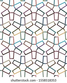 Seamless geometric ornamental vector pattern. Abstract background