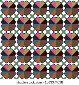 Seamless geometric ornamental vector pattern. Abstract background