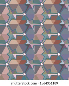 Seamless geometric ornamental vector pattern. Abstract background