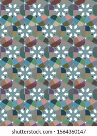 Seamless geometric ornamental vector pattern. Abstract background