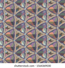 Seamless geometric ornamental vector pattern. Abstract background