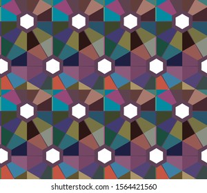 Seamless geometric ornamental vector pattern. Abstract background