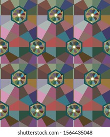Seamless geometric ornamental vector pattern. Abstract background