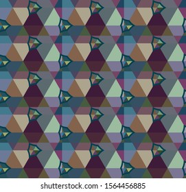Seamless geometric ornamental vector pattern. Abstract background