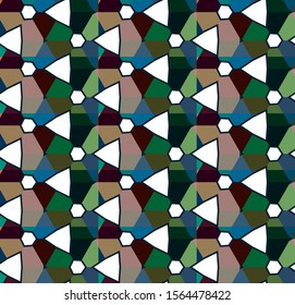 Seamless geometric ornamental vector pattern. Abstract background