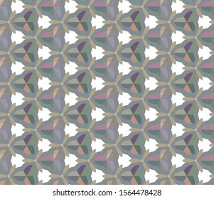 Seamless geometric ornamental vector pattern. Abstract background